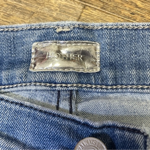 MOTHER The Stunner Ankle Fray High-Rise Skinny Jeans in Graffiti Girl Womens 26 - Picture 2 of 12